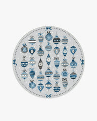 Festive Garland Blue Flatwoven Rug