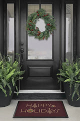 Deco Greeting Burgundy Doormat