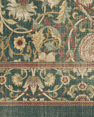Lodden Soft Evergreen & Gold Flatwoven Rug by Morris & Co.