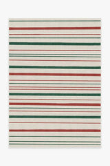 Hudson Stripe Red & Green Rug