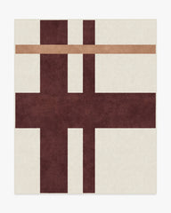 Scala Cream & Maroon Rug by The Local Project