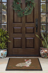 Christmas Corgi Doormat