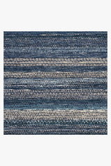 Multi Stripe Blue Flatwoven Rug