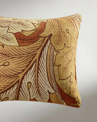 Acanthus Warm Neutral Woven Lumbar Throw Pillow by Morris & Co.