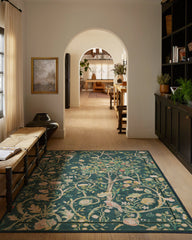Melsetter Teal Green Flatwoven Rug by Morris & Co.