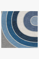 Milano Blue Steel Flatwoven Rug by Jonathan Adler