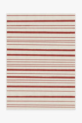 Hudson Stripe Red Flatwoven Rug