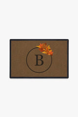 Harvest Leaves Monogram Doormat
