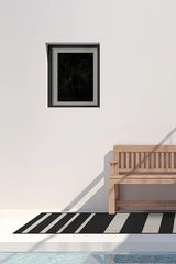 Sailmaker Stripe Black Outdoor Rug