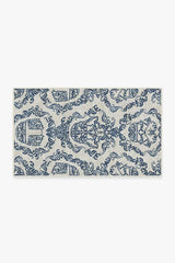 Dark Side Damask Delft Blue Rug
