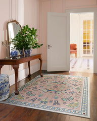 Flutterby Soft Rose Rug by Iris Apfel
