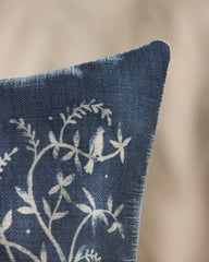 Sylva Navy Woven Throw Pillow