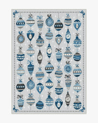 Festive Garland Blue Flatwoven Rug