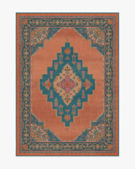 Sunset Bazaar Tropic Coral Flatwoven Rug by Matthew Williamson