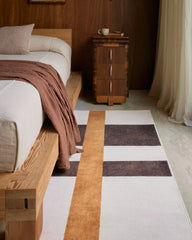 Scala Ivory & Brown Flatwoven Rug by The Local Project