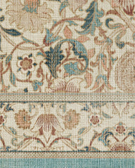 Lodden Soft Rose & Teal Flatwoven Rug by Morris & Co.