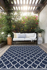 Varia Trellis Royal Blue Outdoor Rug
