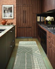 Bogolan Sage Flatwoven Rug by Malene Barnett