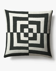 Op Art Ivory Woven Throw Pillow by Jonathan Adler