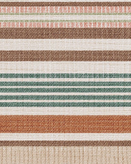 Tropez Stripe Red Multicolour Flatwoven Rug