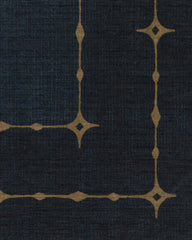 Sparkle Border Dark Navy Flatwoven Rug