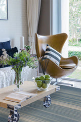 Coastal Linear Stripe Slate Flatwoven Rug