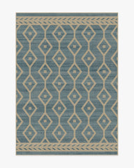 Newport Slate Blue Re-Jute Rug by Gray Malin