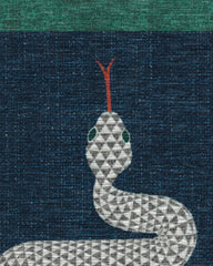 Venom Sapphire Flatwoven Rug by Jonathan Adler
