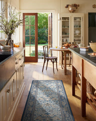 Strawberry Thief Indigo & Ivory Flatwoven Rug by Morris & Co.