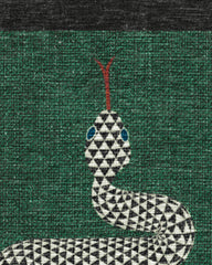 Venom Emerald Flatwoven Rug by Jonathan Adler