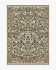 Strawberry Thief Stone Gold Rug by Morris & Co.
