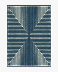 Inkdrop Lapis Blue Rug by Jonathan Adler