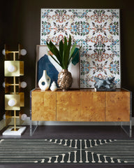 Inkdrop Charcoal Rug by Jonathan Adler
