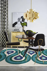 Milano Peacock Flatwoven Rug by Jonathan Adler