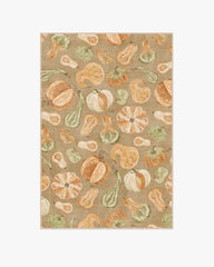 Harvest Veggies Orange & Green Flatwoven Rug