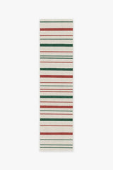 Hudson Stripe Red & Green Rug
