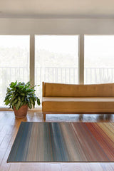 Linear Striped Multicolor Flatwoven Rug