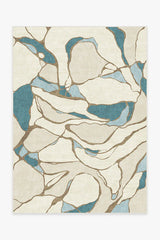 Aude Teal & Ivory Flatwoven Rug by Nina Takesh