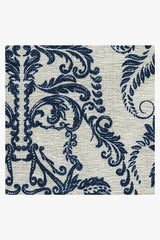 Dark Side Damask Delft Blue Flatwoven Rug