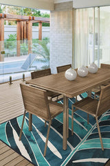 Ombra Teal Outdoor Rug