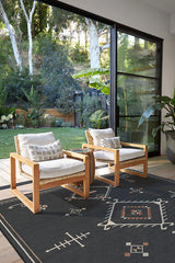 Damali Black Multicolor Outdoor Rug