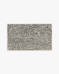 Freestyle Black & Ivory Rug by Keith Haring