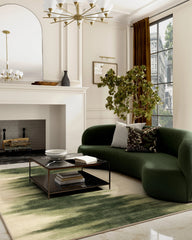 Cassis Olive Flatwoven Rug by Nina Takesh