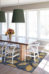 Aurelia Navy Gold Flatwoven Rug