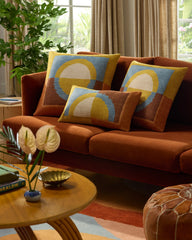 Serene Multicolor Woven Throw Pillow by Justina Blakeney