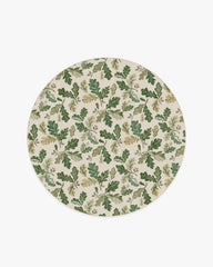 Oak Leaves Green Flatwoven Rug