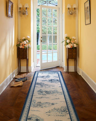 Provence Toile Delft Blue Flatwoven Rug