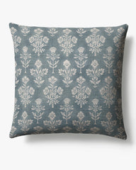 Lauretta Blue Grey Woven Throw Pillow
