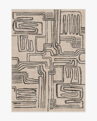 Kassena Black & Ivory Rug by Malene Barnett