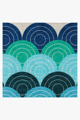 Biba Blue Green Flatwoven Rug by Jonathan Adler